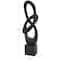 20" Black Polystone Abstract Intertwined Loop Sculpture with Block Base